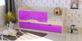 Друзья Кровать детская 2 ящика 1.8 Фиолетовый глянец в Шербакуле - sherbakul.katalogmebeli.com | фото