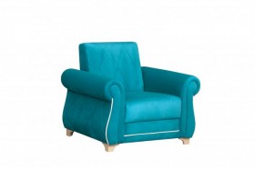 Кресло для отдыха "Порто" (велюр киви бирюза / микровельвет крем) в Шербакуле - sherbakul.katalogmebeli.com | фото
