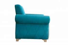 Кресло для отдыха "Порто" (велюр киви бирюза / микровельвет крем) в Шербакуле - sherbakul.katalogmebeli.com | фото 6