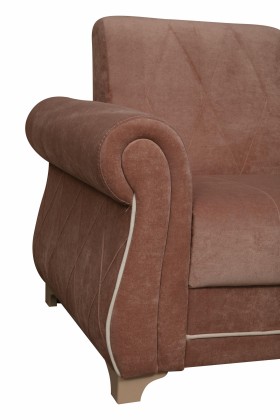 Кресло для отдыха "Порто" (велюр киви корица / микровельвет крем) в Шербакуле - sherbakul.katalogmebeli.com | фото 3