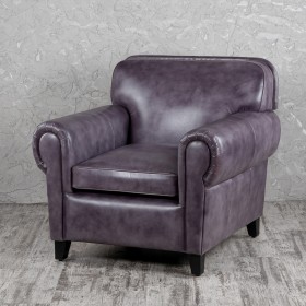Кресло кожаное Элегант (Фиолетовый) в Шербакуле - sherbakul.katalogmebeli.com | фото