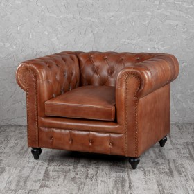 Кресло кожаное Лофт Честер (кожа) в Шербакуле - sherbakul.katalogmebeli.com | фото