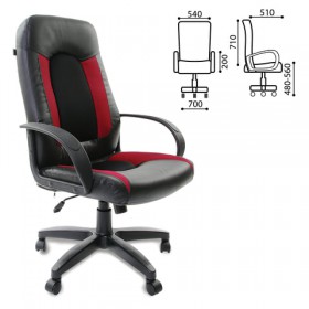 Кресло офисное BRABIX Strike EX-525 (черно-красный) в Шербакуле - sherbakul.katalogmebeli.com | фото