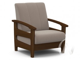 Кресло для отдыха Омега (орех лак/CATANIA COCOA) в Шербакуле - sherbakul.katalogmebeli.com | фото 1