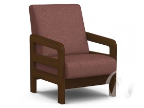 Кресло отдыха Вега-34 (орех лак/UNO BERRY) в Шербакуле - sherbakul.katalogmebeli.com | фото
