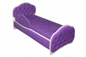 Кровать 160 Гармония 32 Фиолетовый (мягкий бортик) в Шербакуле - sherbakul.katalogmebeli.com | фото