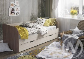 Кровать детская Балли 2-х уровневая (шимо темный/шимо светлый) в Шербакуле - sherbakul.katalogmebeli.com | фото
