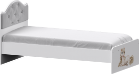 Кровать Каспер с мягкой спинкой и фотопечатью (900х1900) Белый в Шербакуле - sherbakul.katalogmebeli.com | фото