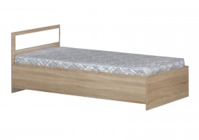 Кровать одинарная 900-2 без матраса (прямые спинки) Дуб Сонома в Шербакуле - sherbakul.katalogmebeli.com | фото