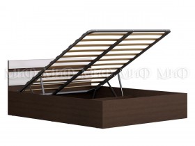 Кровать с подъемным механизмом Нэнси 1,4м (Венге/белый глянец) в Шербакуле - sherbakul.katalogmebeli.com | фото