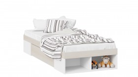 Кровать «Сканди» с ящиком Дуб Гарден/Белый в Шербакуле - sherbakul.katalogmebeli.com | фото