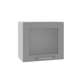 Квадро ВПГС 500 шкаф верхний горизонтальный со стеклом высокий (Лунный свет/корпус Серый) в Шербакуле - sherbakul.katalogmebeli.com | фото
