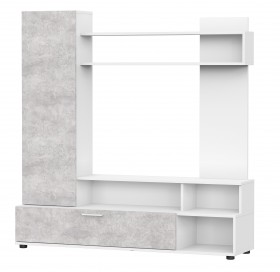 Мебель для гостиной "МГС 9" Белый / Цемент светлый в Шербакуле - sherbakul.katalogmebeli.com | фото