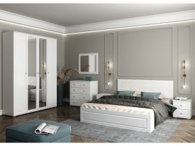 Модульная спальня Барселона (Белый/Белый глянец) в Шербакуле - sherbakul.katalogmebeli.com | фото
