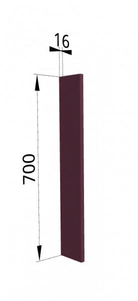 Панель торцевая ПТ 400 Квадро (для шкафа торцевого верхнего) Виноград в Шербакуле - sherbakul.katalogmebeli.com | фото