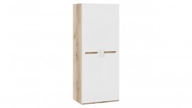 Шкаф для одежды с 2-мя дверями «Фьюжн» Дуб Делано/Белый глянец в Шербакуле - sherbakul.katalogmebeli.com | фото